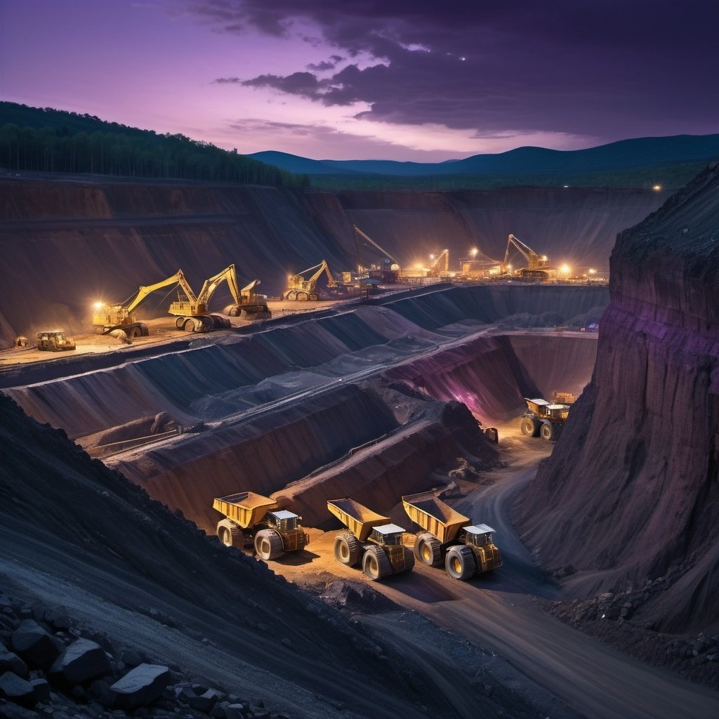iluminação eficiente a céu aberto na mineração